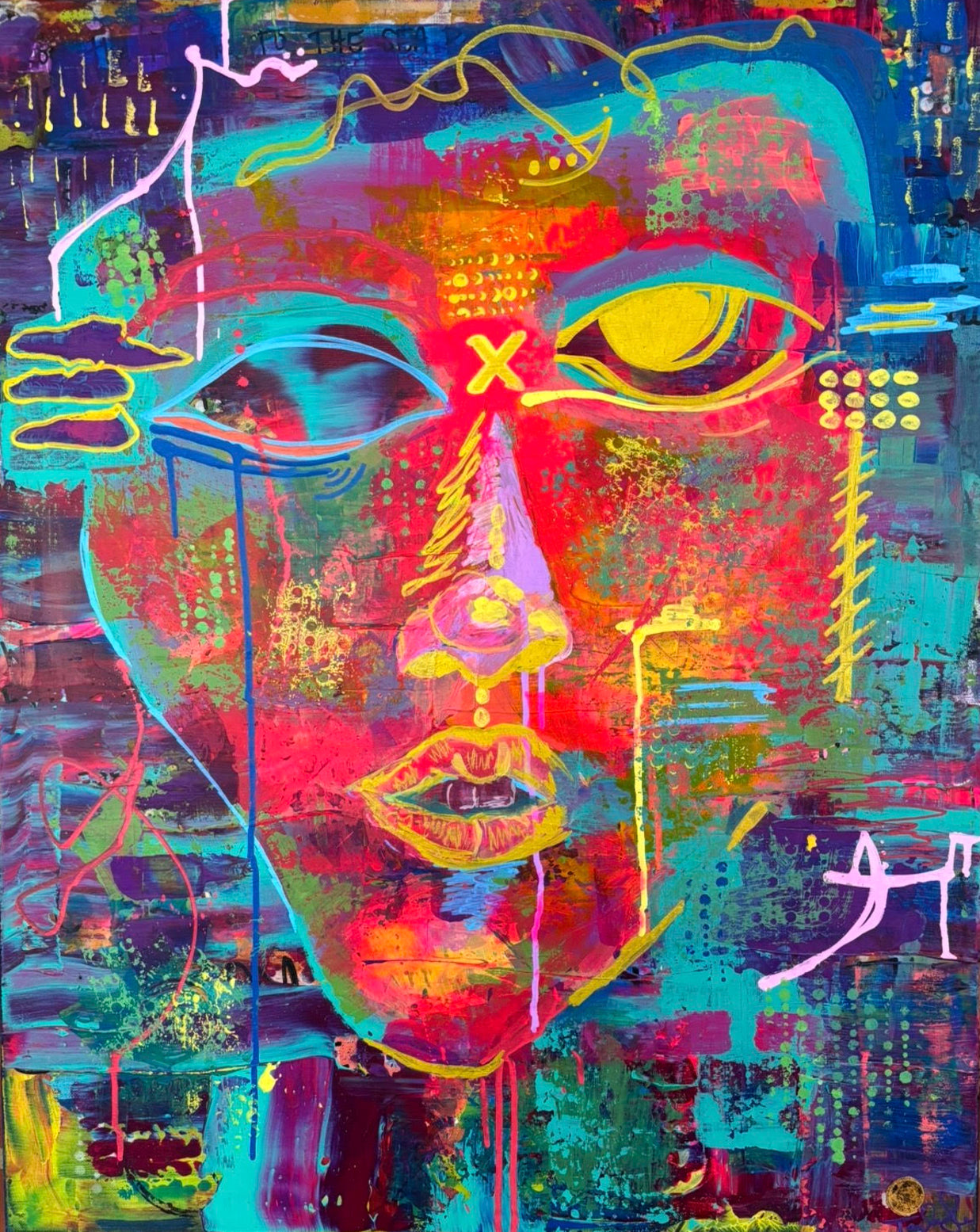 Mask on Canvas 24"x30"