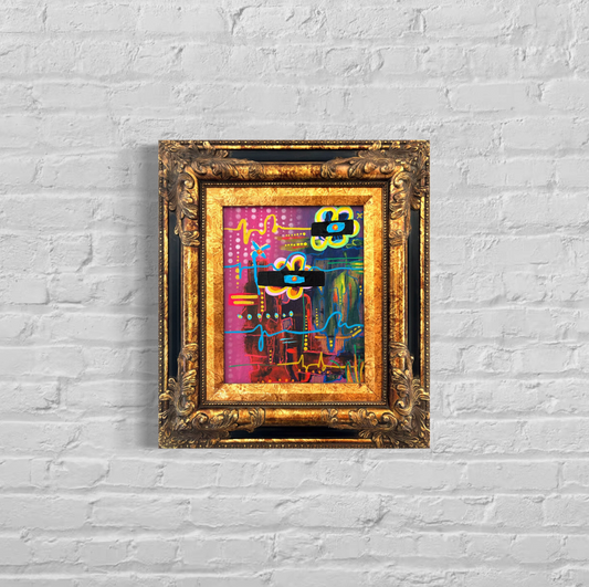 Beautiful Disruption on Canvas 14.5"x16.8" (includes gold frame)