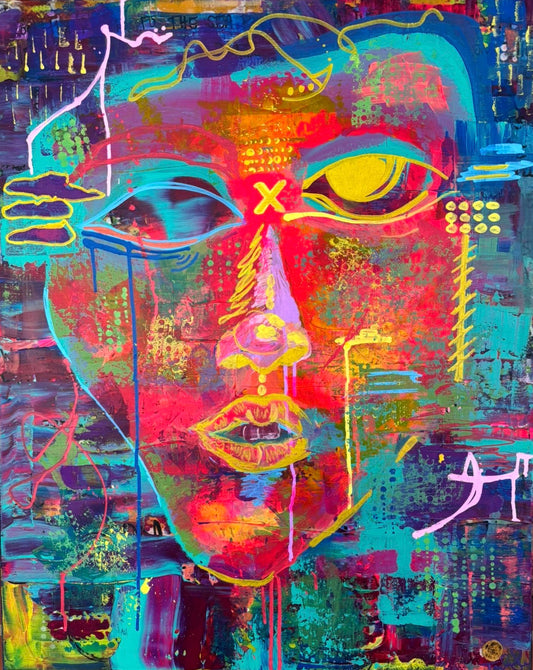 Mask on Canvas 24"x30"